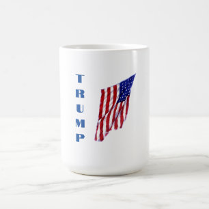 Donald Trump American Flagga Pop Art Kaffemugg