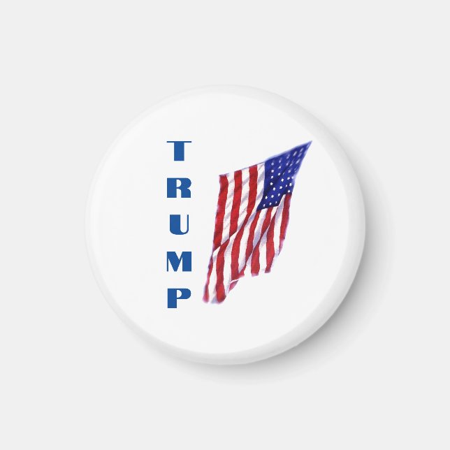 Donald Trump American Flagga Pop Art Magnet (Framsidan)
