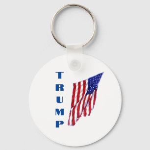 Donald Trump American Flagga Pop Art Nyckelring