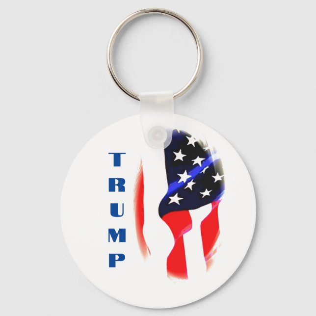 Donald Trump American Flagga Pop Art Nyckelring (Framsida)