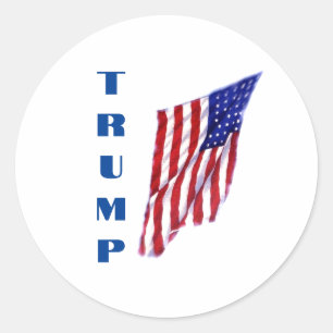Donald Trump American Flagga Pop Art Runt Klistermärke