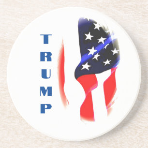 Donald Trump American Flagga Pop Art Underlägg