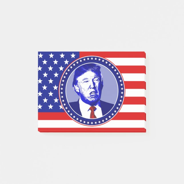 donald trump american flagga post-it block (Framsida)