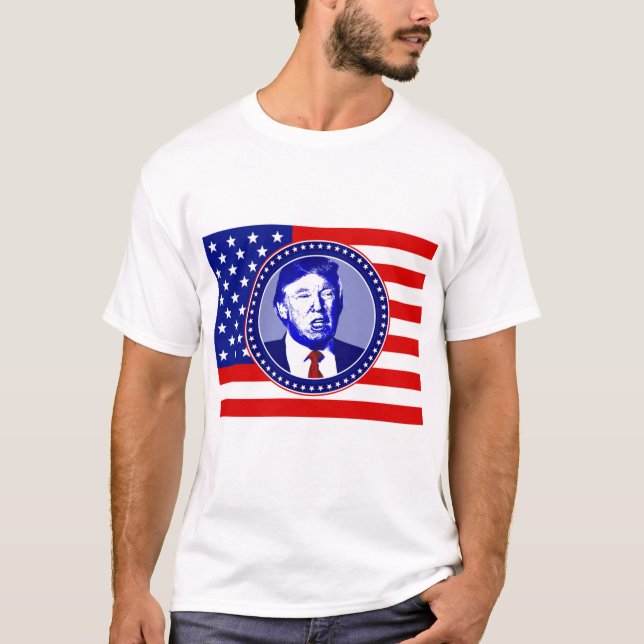 donald trump american flagga t shirt (Framsida)