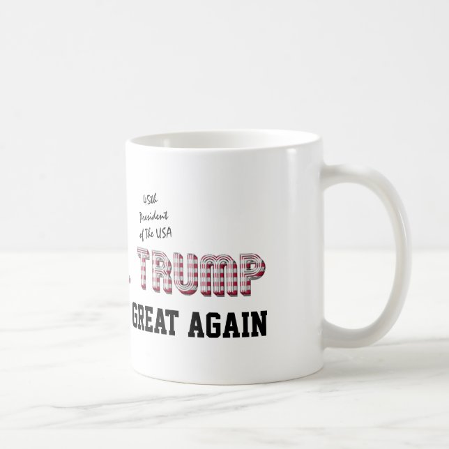 Donald Trump Amerika Underbar igen 45:e presidente Kaffemugg (Höger)