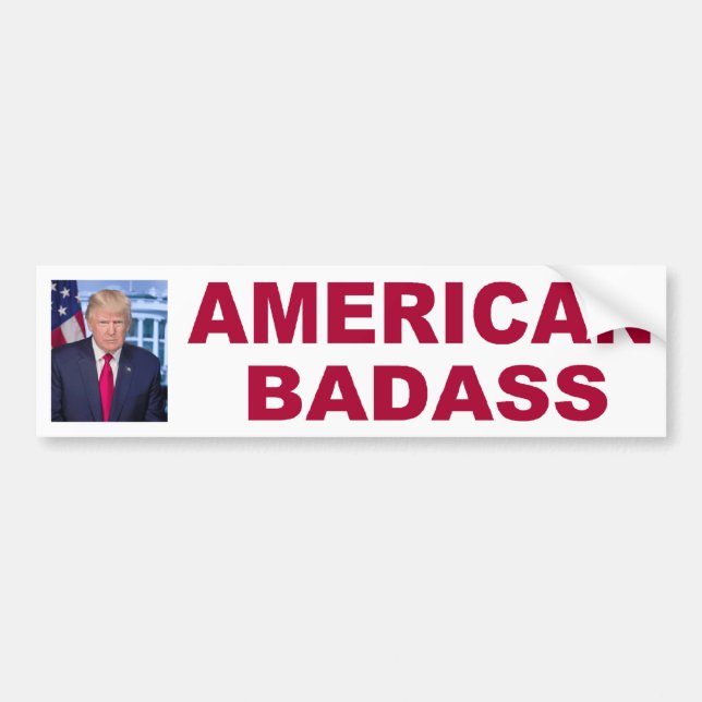 Donald Trump Amerikansk Badass 2020 Bildekal (Framsidan)