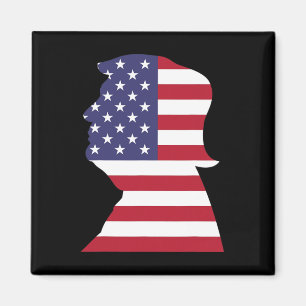 Donald Trump Amerikansk Flagga President Republika Magnet