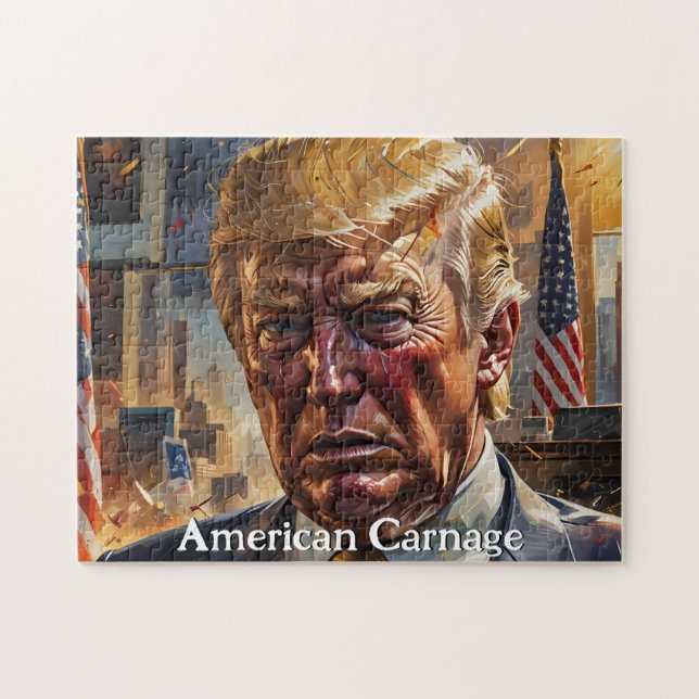 Donald Trump Amerikanskt blodbad Pussel (Horisontell)