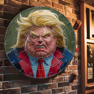 Donald Trump Ansikte Arg Tecknad Darttavla