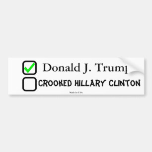 Donald Trump Anti Hillary Clinton bildekal