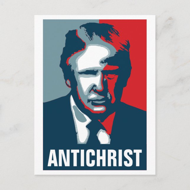 Donald Trump ANTICHRIST Vykort (Framsida)