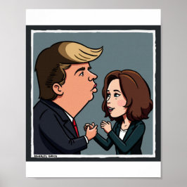 Donald Trump är Kamala Harris det avgörande valet. Poster