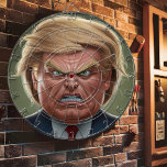 Donald Trump Arg Ansikte Darttavla<br><div class="desc">Bild i Donald Trump Dart Board. Ett ritbord med en arg som karikatyr av ett politiskt figur. Målet ligger i centrum av ansikte, och syftar till näsan. En rund rityta med en karikatyr av Donald Trump. Målet är inriktat på hans ansikte, med bullseen direkt över hans näsa. Den här humoristiska...</div>