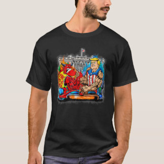 Donald Trump Arm Wrestling Satan Fake News Media G T Shirt