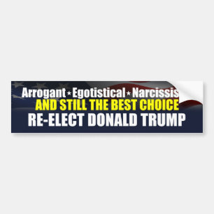 DONALD TRUMP - ArrogantEgotisticalNarcissist Bildekal