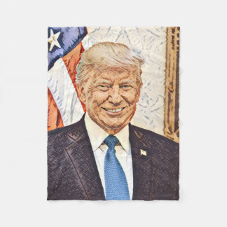 Donald Trump Art Fleece Blanket Small