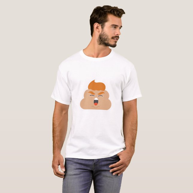 Donald Trump bajs Emoji T Shirt (Hel framsida)