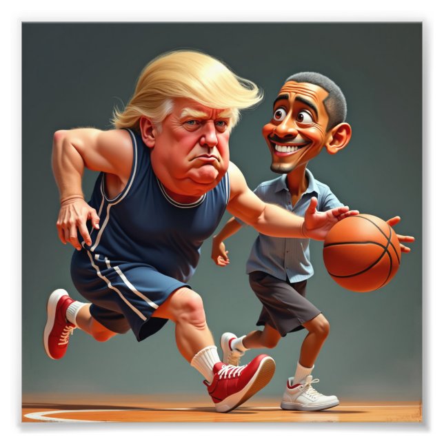 Donald Trump Barack Obama Fototryck (Framsidan)