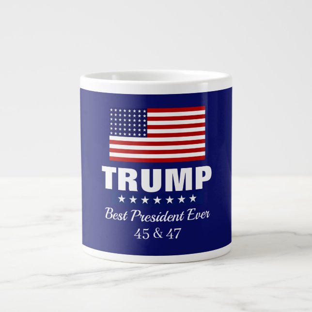 DONALD TRUMP BÄSTA PRESIDENT NÅGONSIN  JUMBO MUGG (Framsidan)