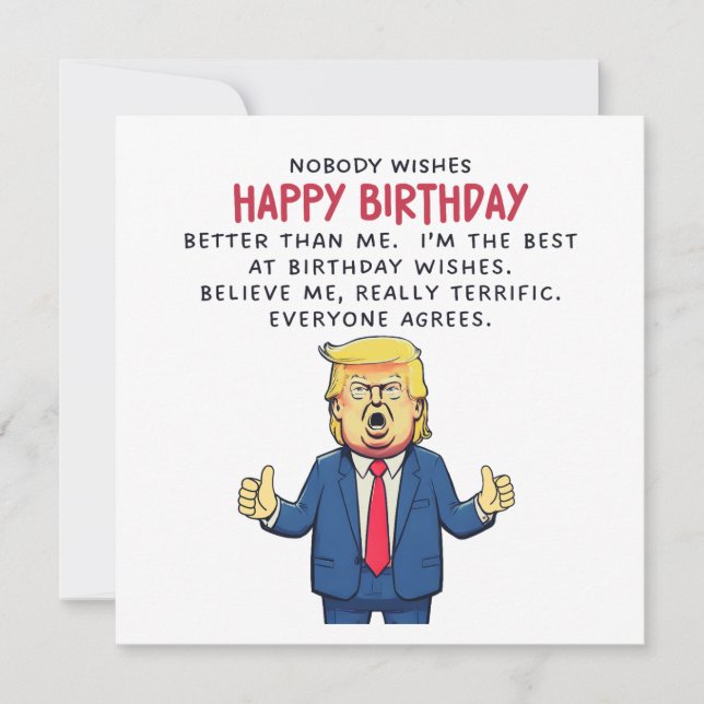 Donald Trump Birthday Card Kort (Framsida)