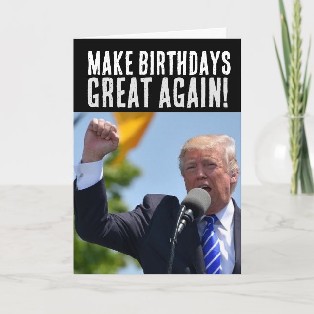 DONALD TRUMP BIRTHDAY GREETCARDS CARD KORT (Framsida)