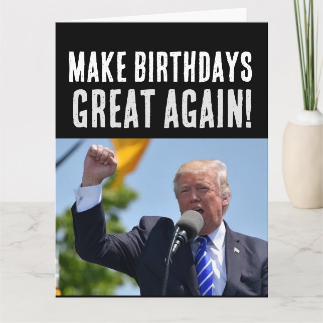 DONALD TRUMP BIRTHDAY GREETCARDS CARD KORT (Framsida)