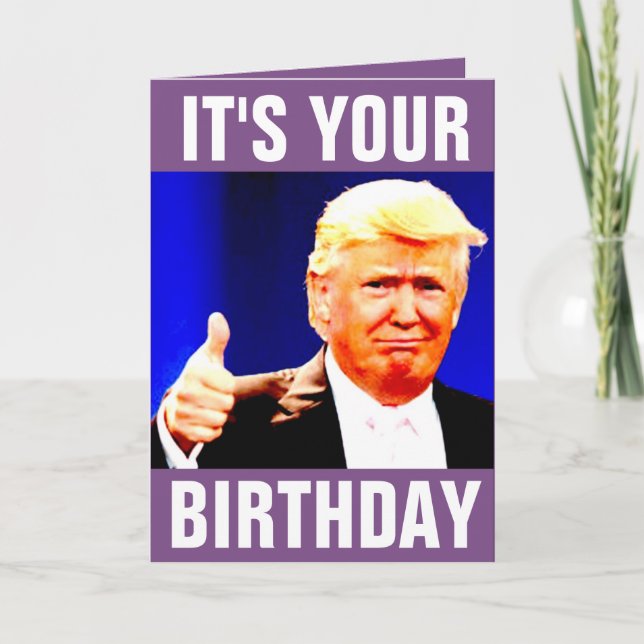DONALD TRUMP BIRTHDAY GREETDS CARDS HELGKORT (Framsida)