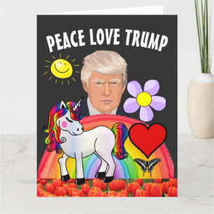 DONALD TRUMp BIRTHDAY Peace KÄRLEK GREETING CARD Tack Kort