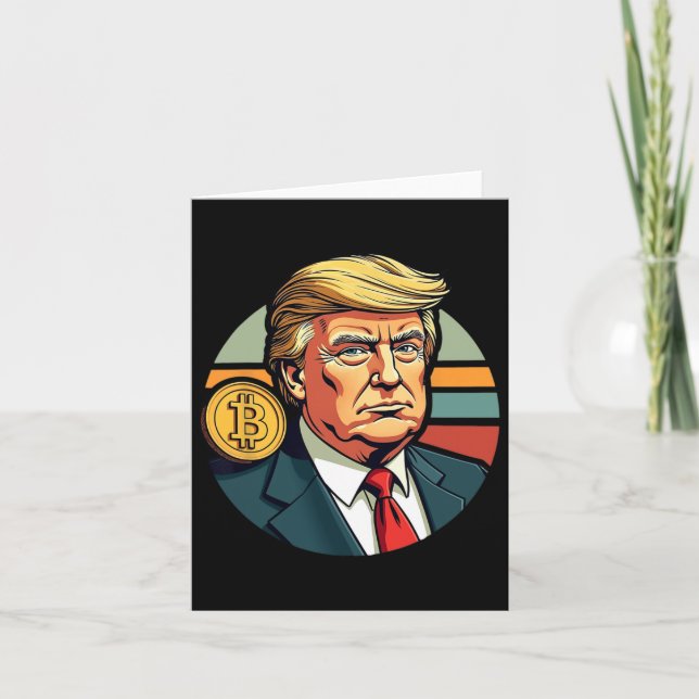 Donald Trump Bitcoin Dogecoin Crypto Ret Kort (Framsida)