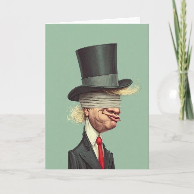 Donald Trump Blind Power Satir Kort (Framsida)