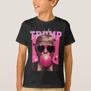 Donald Trump Blowing Bubble Gum Rosa Sungles Trump T Shirt