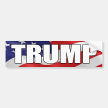 DONALD TRUMP BOLD American Flagga Bumper Sticker