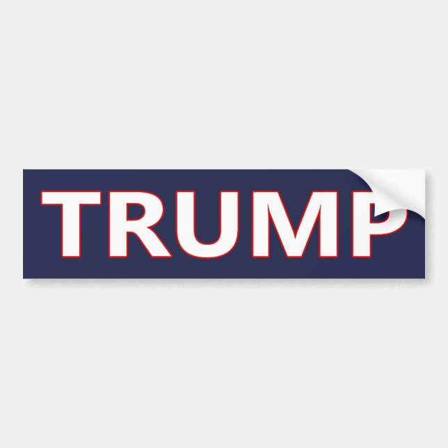 DONALD TRUMP BOLD Bumper Sticker #MAGA Bildekal (Framsidan)