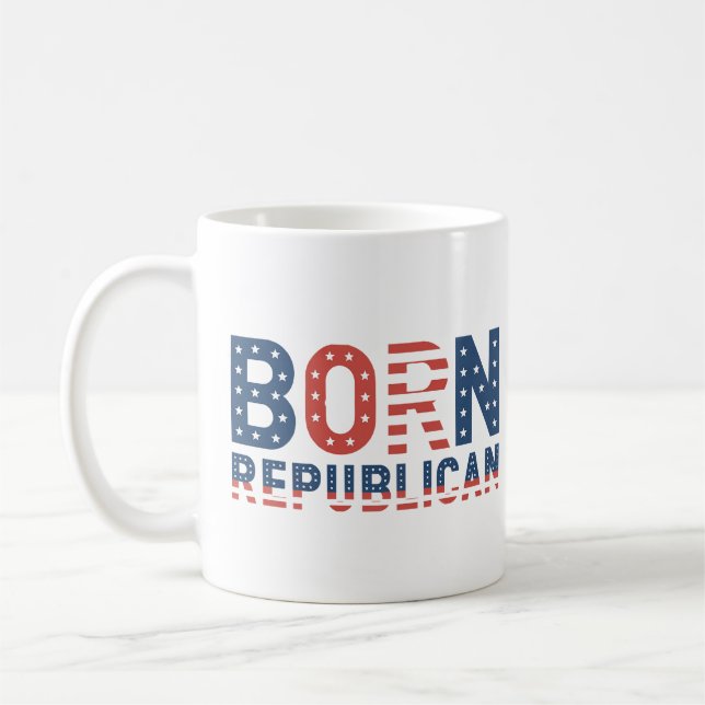 Donald Trump "Born Republican" Kaffemugg (Vänster)