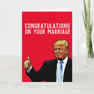 DONALD TRUMP BRÖLLOP GIFTERMÅL GRATTIS CARD KORT