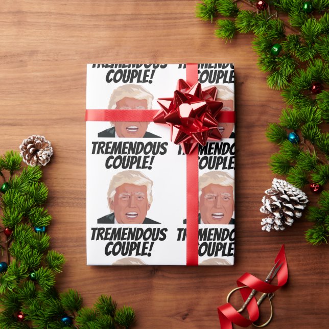 DONALD TRUMP BRÖLLOP Wrapping Papper Presentpapper (Julgåva)
