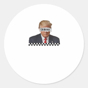 Donald Trump - brottmål Runt Klistermärke