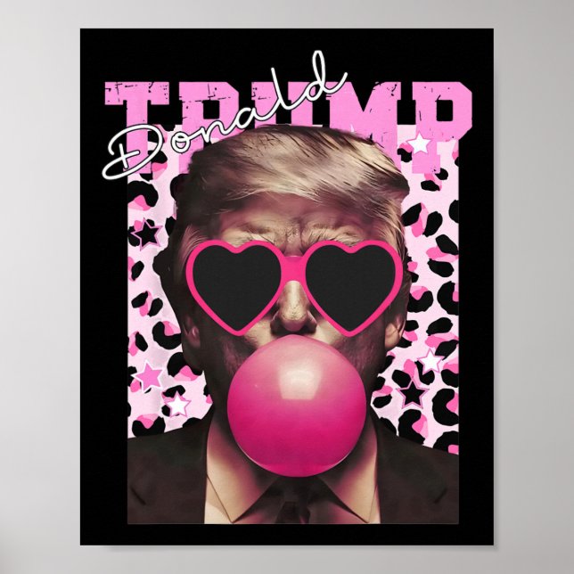 Donald Trump Bubble Gum Rosa Sungles 1 Poster (Framsidan)