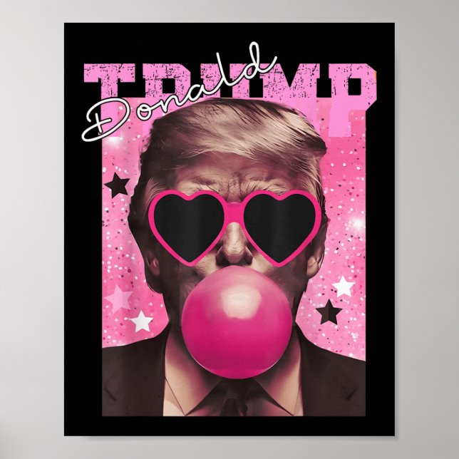 Donald Trump Bubble Gum Rosa Sungles Poster (Framsidan)