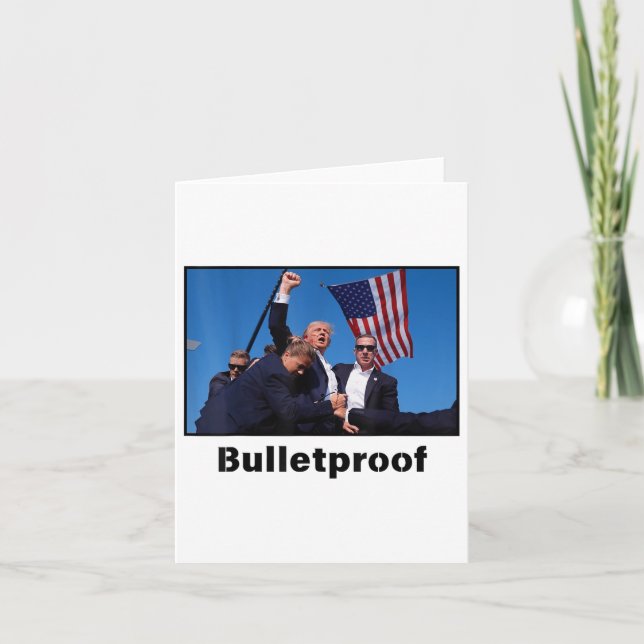 Donald Trump Bulletsecure 2024 Presidentens kandid Kort (Framsida)
