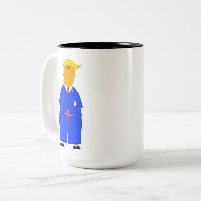 Donald Trump Can Feel it in His Bones Mug Två-Tonad Mugg (Framsida vänster)