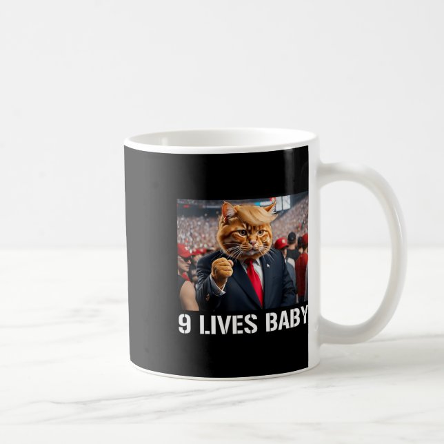 Donald Trump Cat Nine Lives Baby Kaffemugg (Höger)