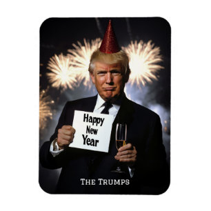 Donald Trump Celebrates nyår i Stil Magnet