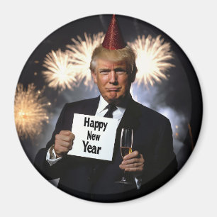 Donald Trump Celebrates nyår i Stil Magnet
