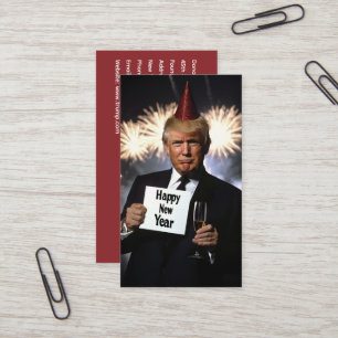Donald Trump Celebrates nyår i Stil Visitkort