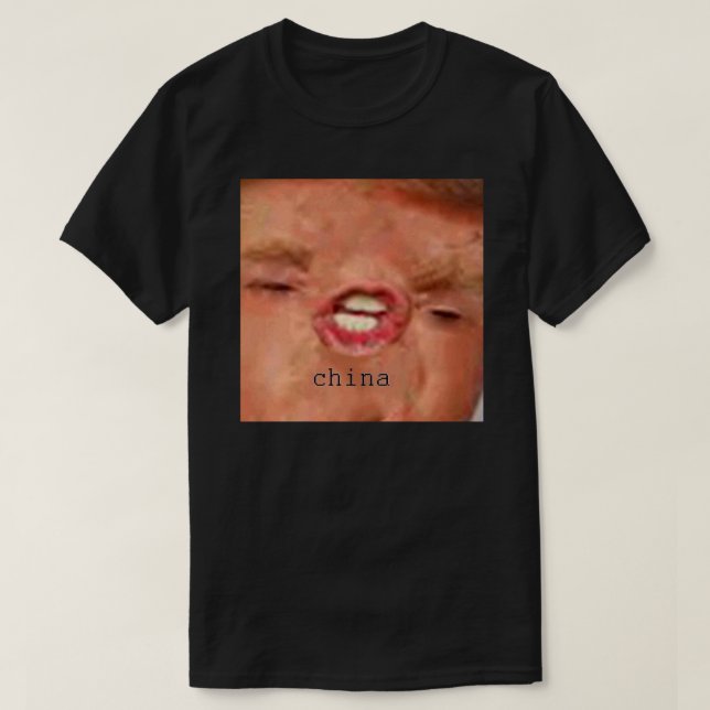 Donald Trump China Meme Sticker T Shirt (Design framsida)