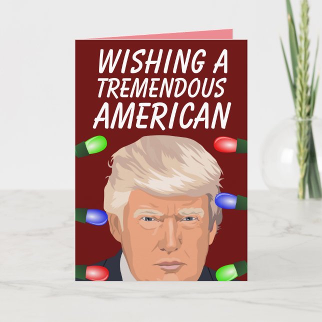 DONALD TRUMP CHRISTMAS PATRIOTIC-KORT FÖR NÅGON HELGKORT (Framsida)