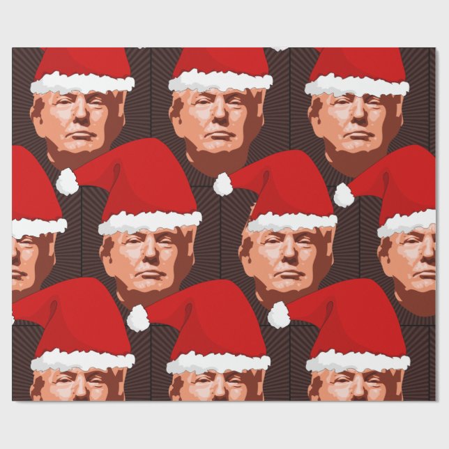 DONALD TRUMP CHRISTMAS SANTA Wrapping Papper Presentpapper (Platt)