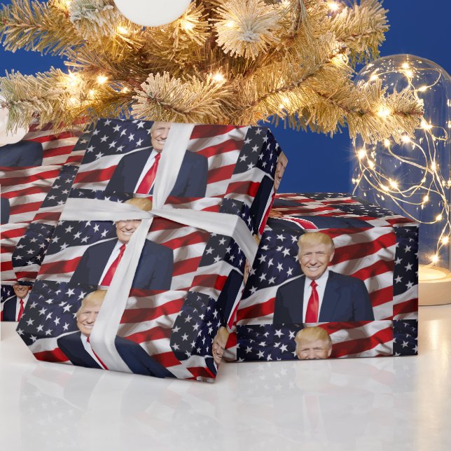 DONALD TRUMP CHRISTMAS WRAPPING PAPPER PRESENTPAPPER (Helgdagar)