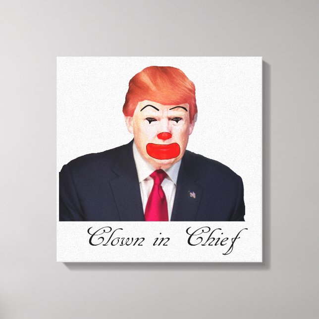 Donald Trump - Clown in Chief Canvastryck (Framsida)